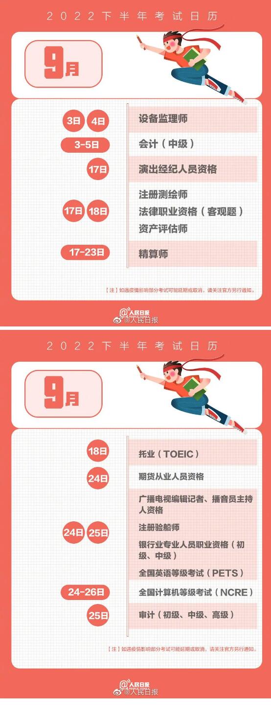 2022下半年考证日历来啦，哪一种适合你上海职称落户？